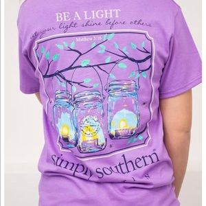 Purple simply southern tee